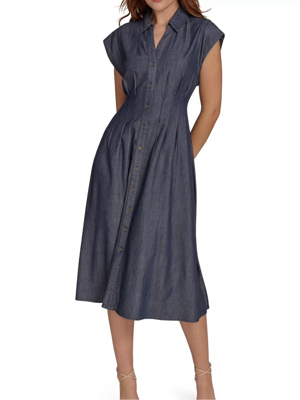 NWT Tommy Hilfiger Dark Wash Denim Midi Dress – Size 4